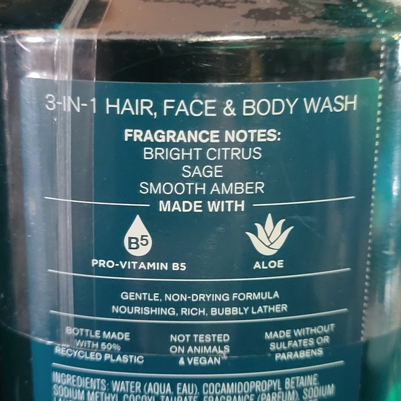 Bundle 2 Men's Football Season 3 In 1 Face, Hair & Body Wash Bath & Body Works - Picture 3 of 3